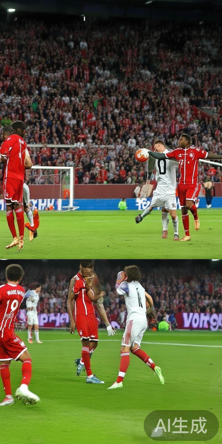 皇马对阵拜仁精彩比赛回顾及新英体育精彩报道一览 通过本场比赛,可以看到皇马偏向于控球和逐步渗透的打